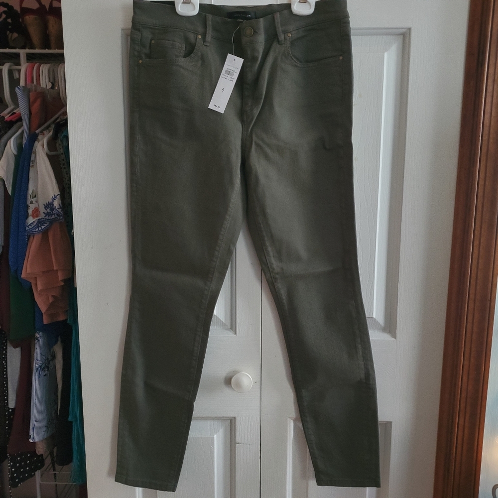 NWT Ann Taylor Green Denim Jeans